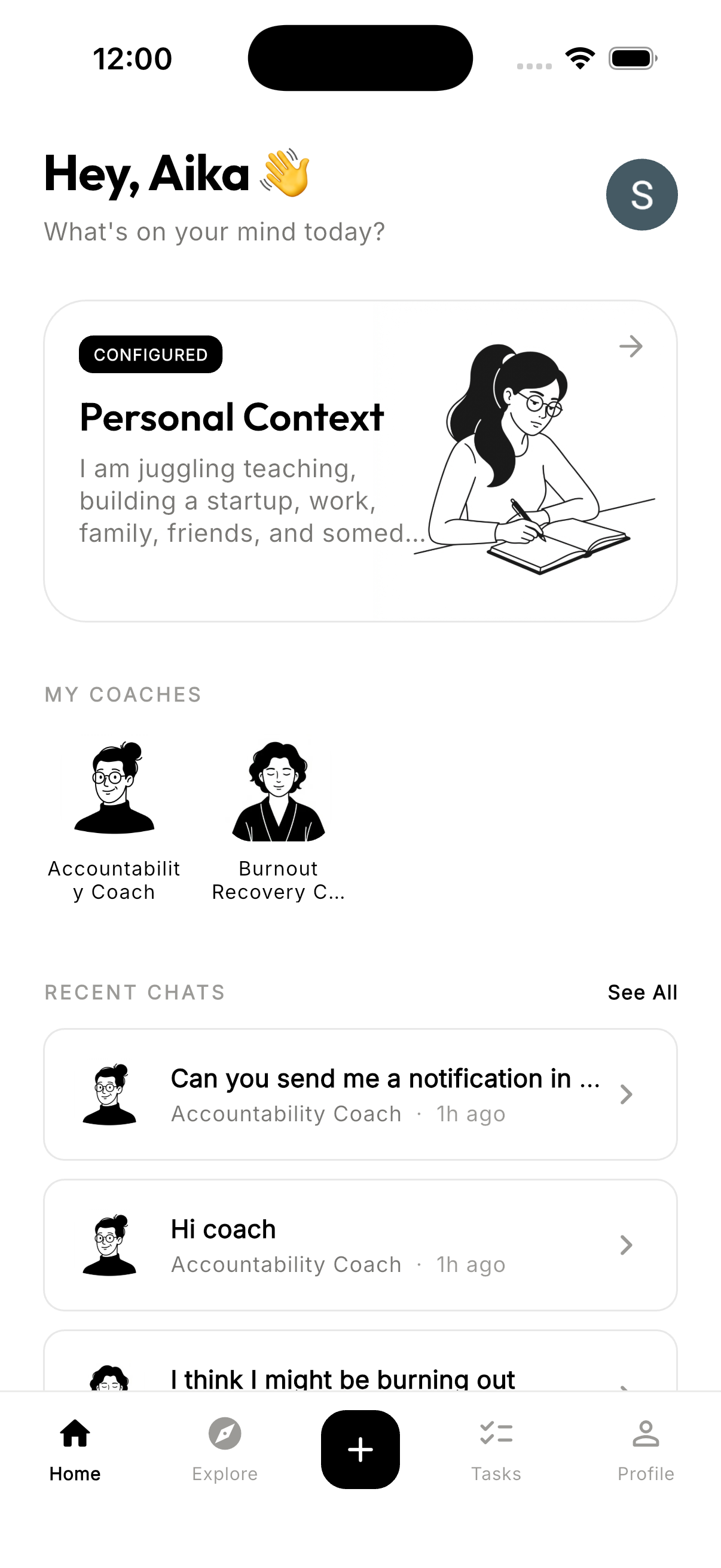 Coach OS Home Screen